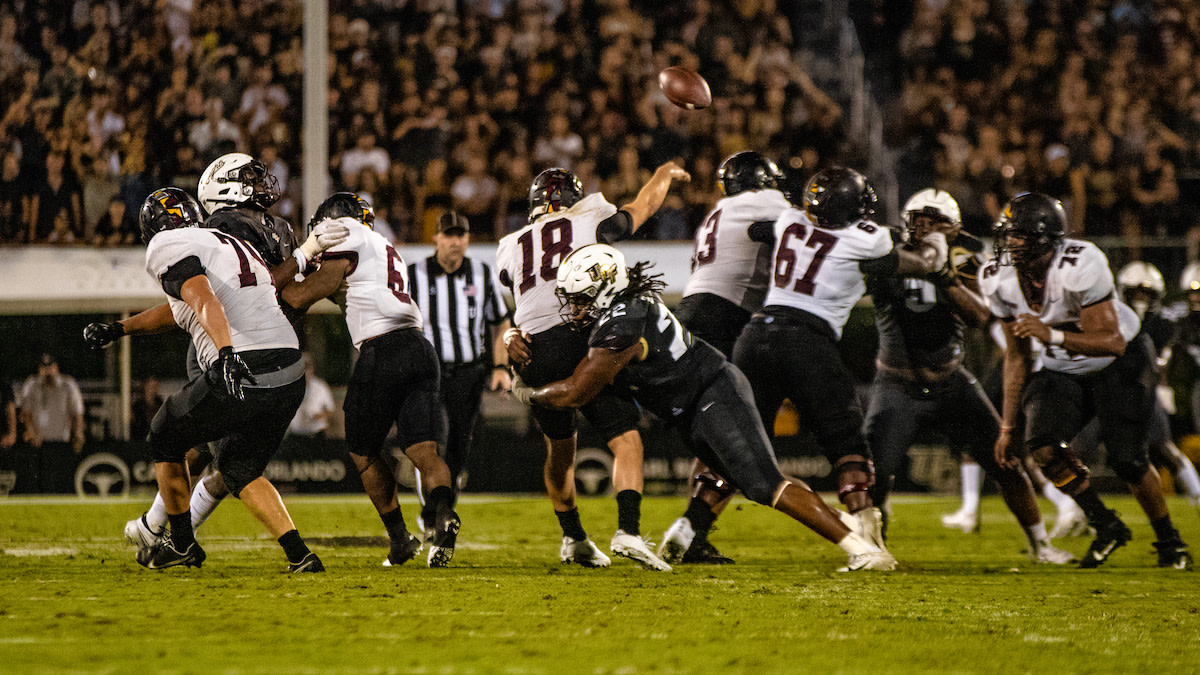 Keep the pressure on the quarterback will be very important for the Knights